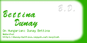 bettina dunay business card